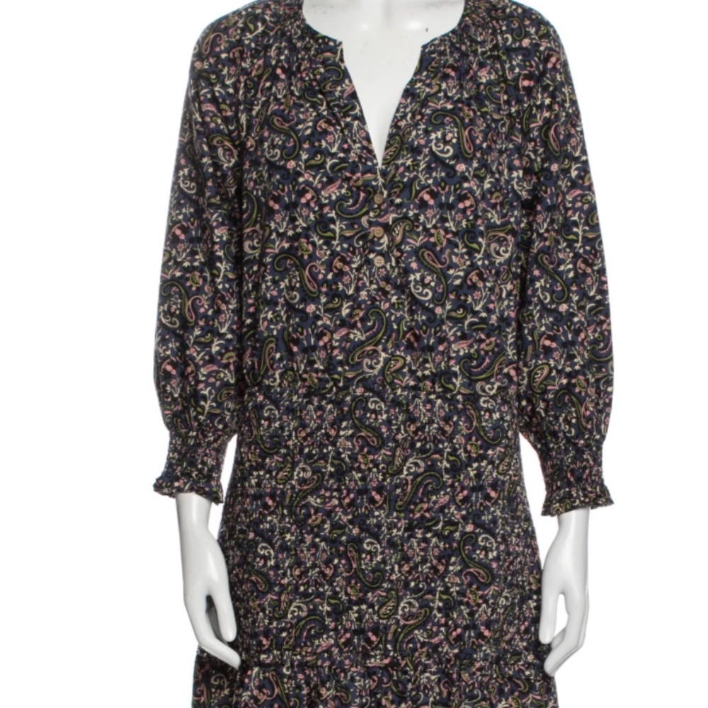 Veronica Beard navy floral sz 4 smocked dress